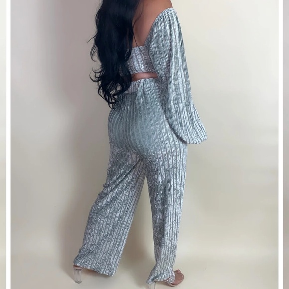 Crushed velvet pants set - Picture 5 of 7